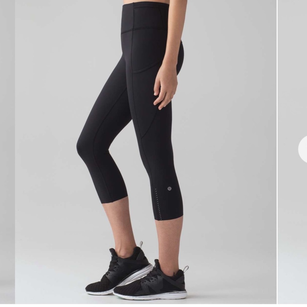 Lululemon fast and free crops, 19” inseam size 6